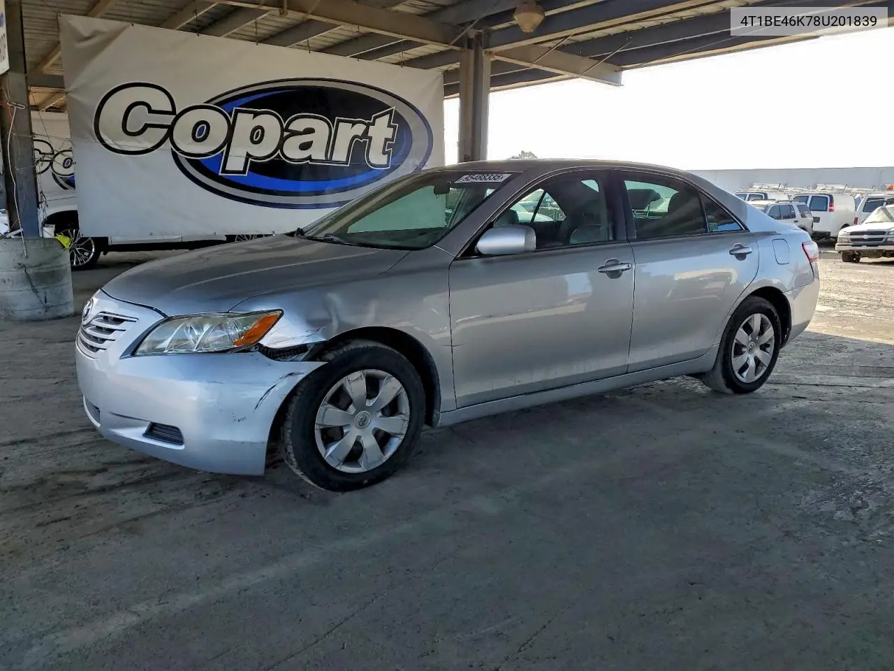 4T1BE46K78U201839 2008 Toyota Camry
