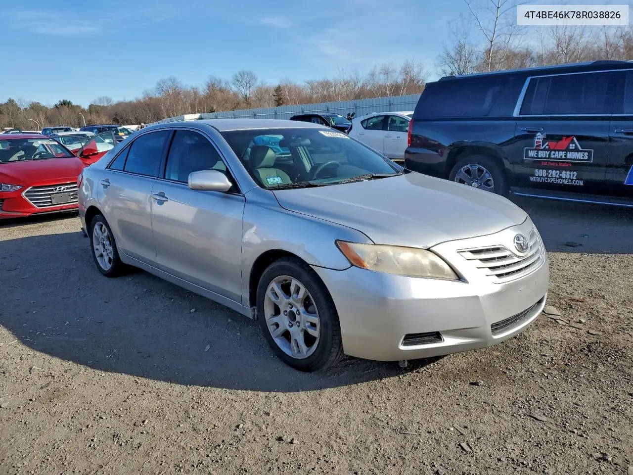 4T4BE46K78R038826 2008 Toyota Camry Ce