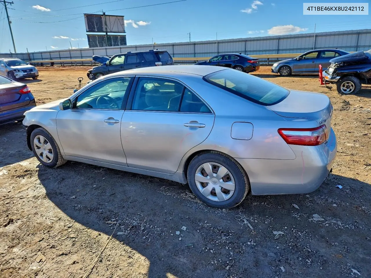 4T1BE46KX8U242112 2008 Toyota Camry Ce
