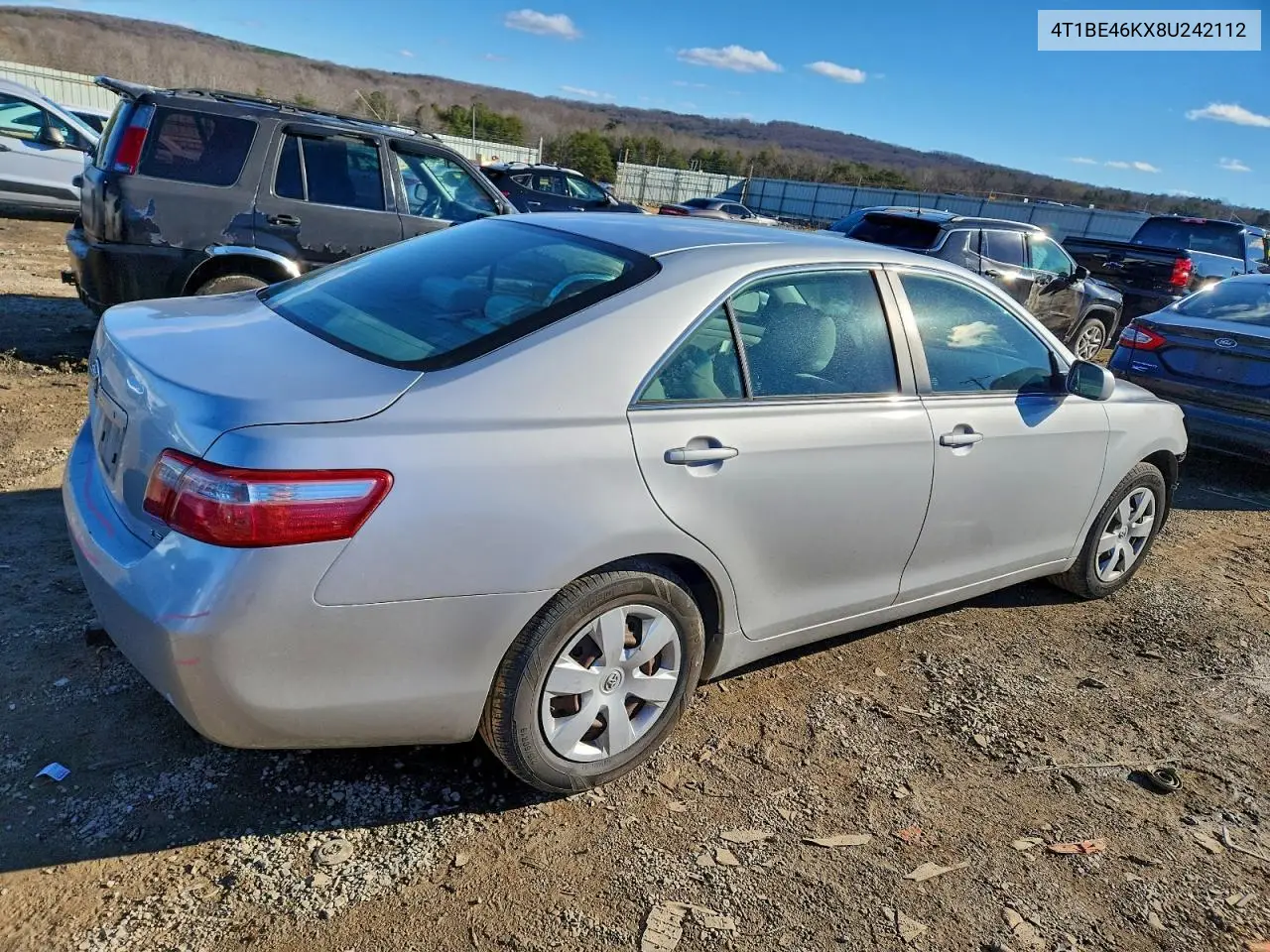4T1BE46KX8U242112 2008 Toyota Camry Ce