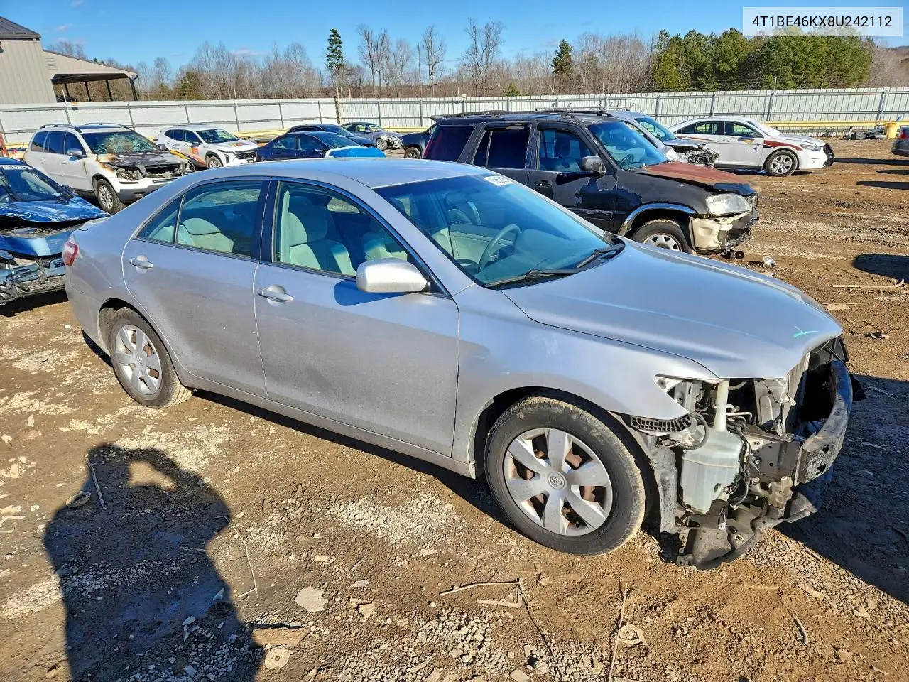 4T1BE46KX8U242112 2008 Toyota Camry Ce