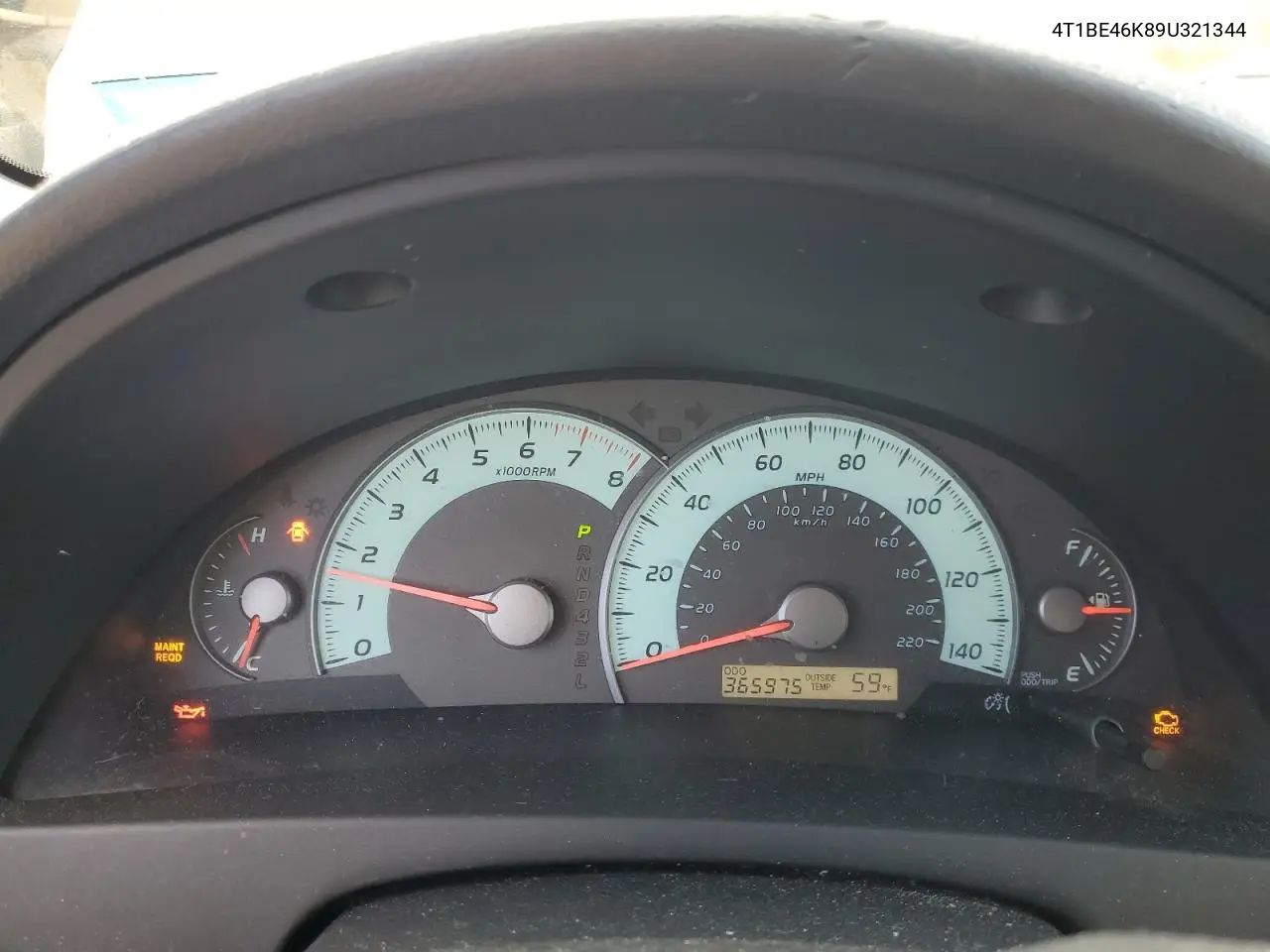 4T1BE46K89U321344 2009 Toyota Camry Base