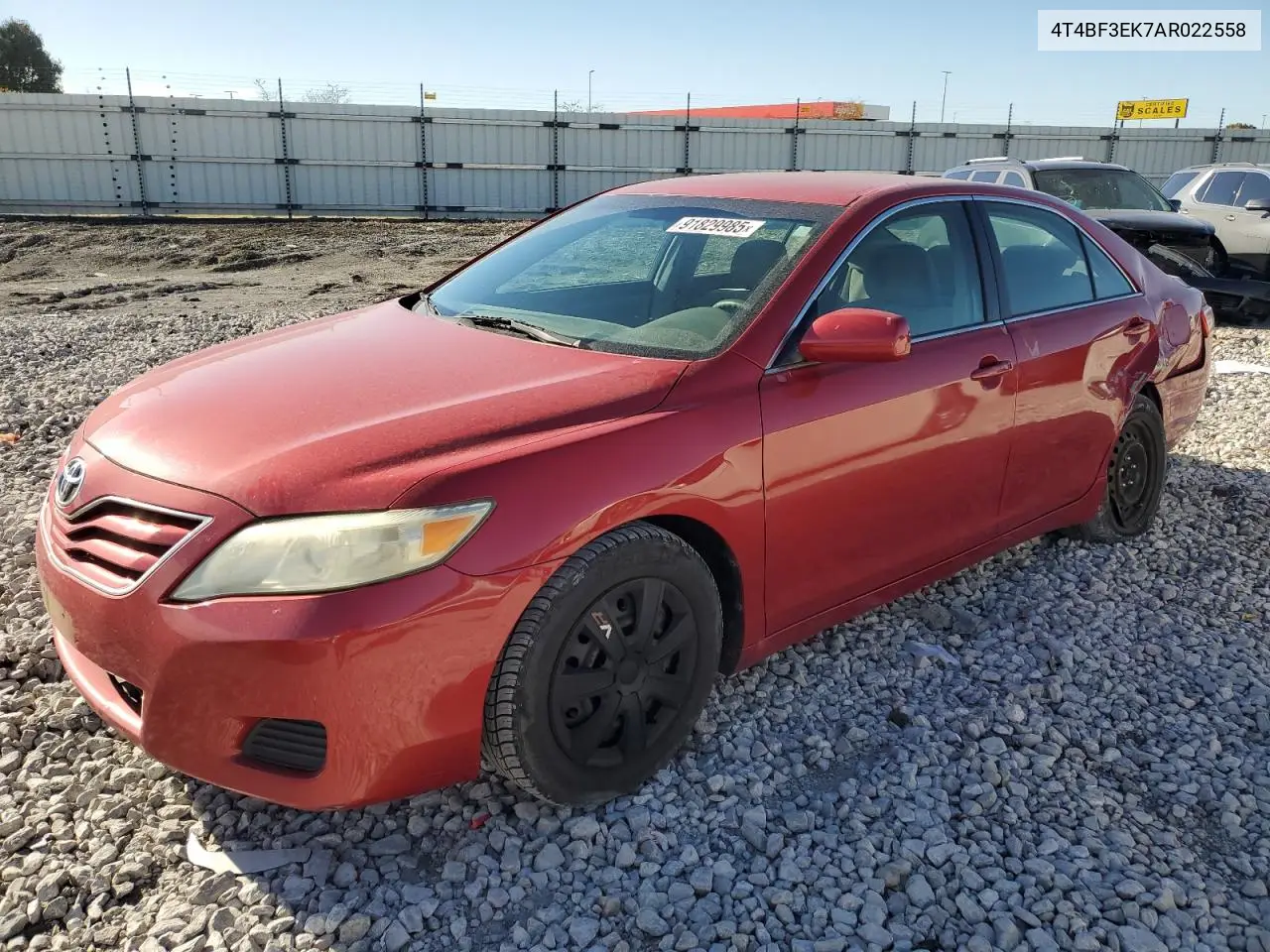 4T4BF3EK7AR022558 2010 Toyota Camry Base