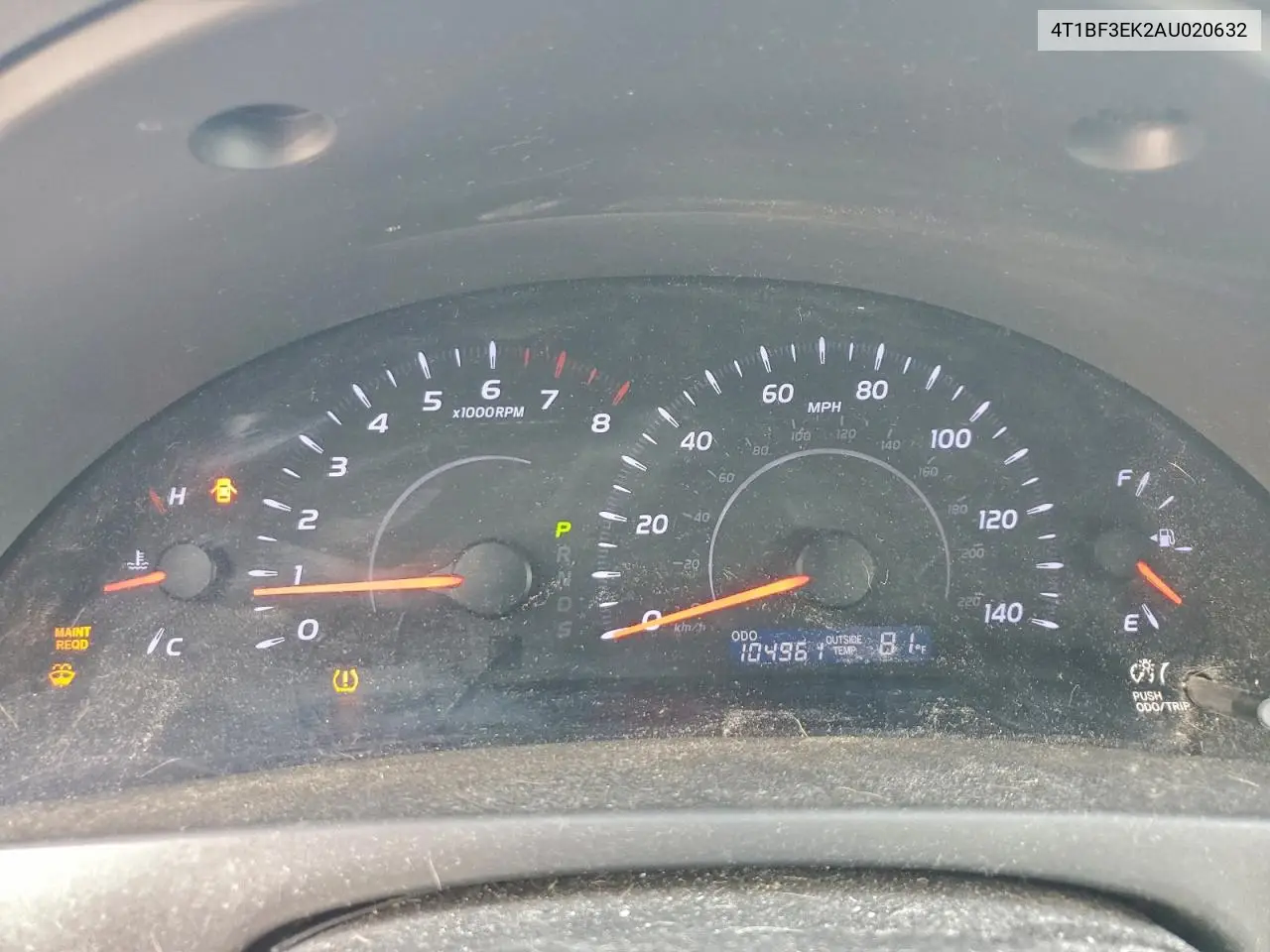 4T1BF3EK2AU020632 2010 Toyota Camry Base