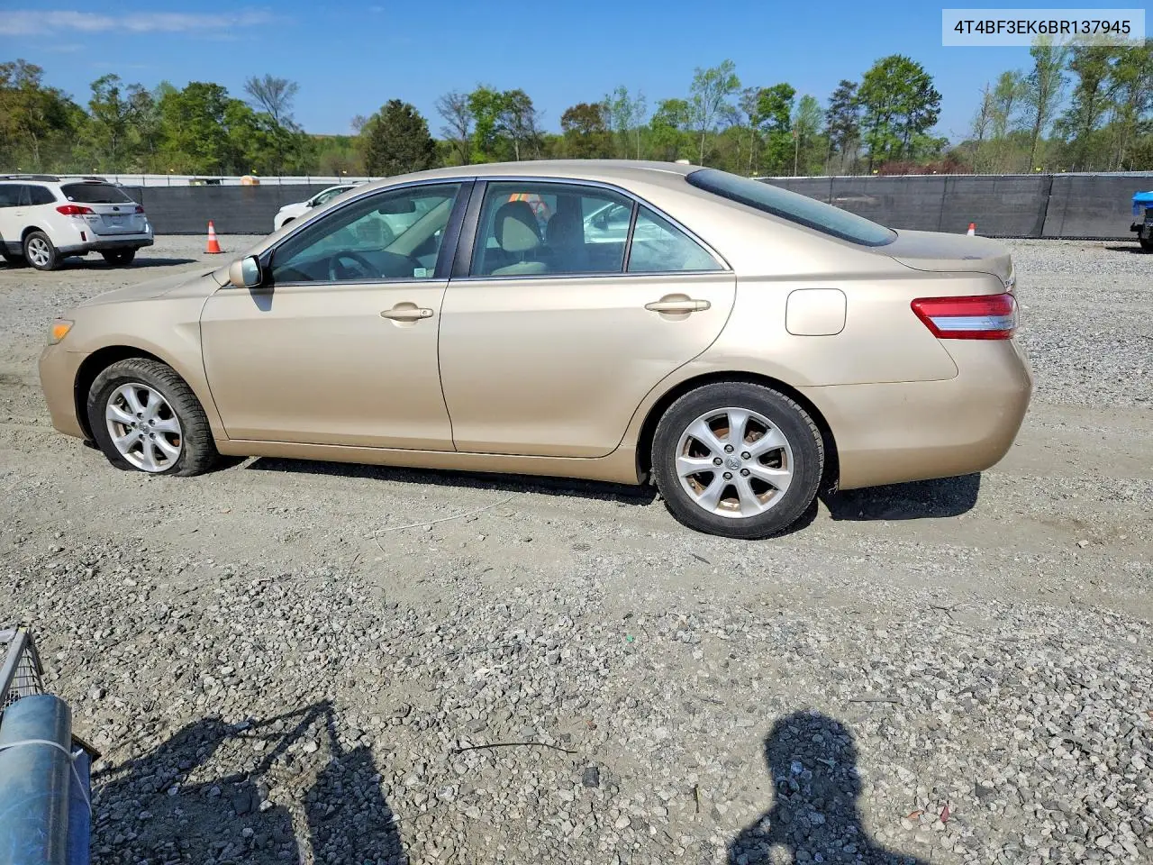 4T4BF3EK6BR137945 2011 Toyota Camry Le