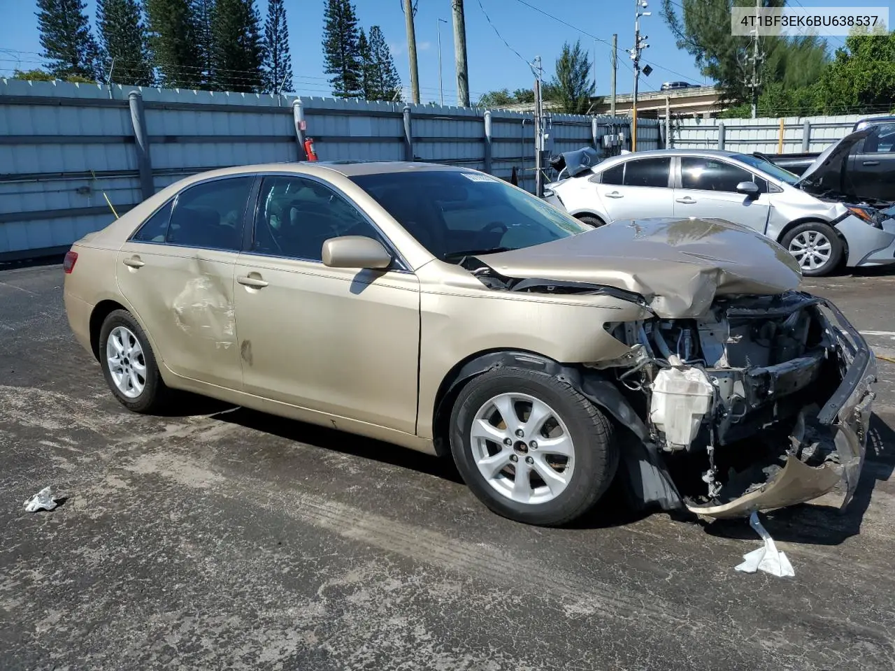 4T1BF3EK6BU638537 2011 Toyota Camry Base