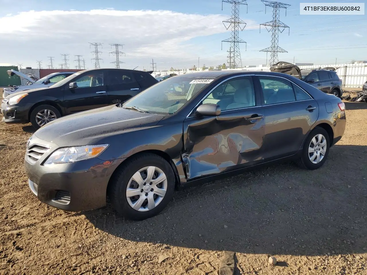 4T1BF3EK8BU600842 2011 Toyota Camry Base