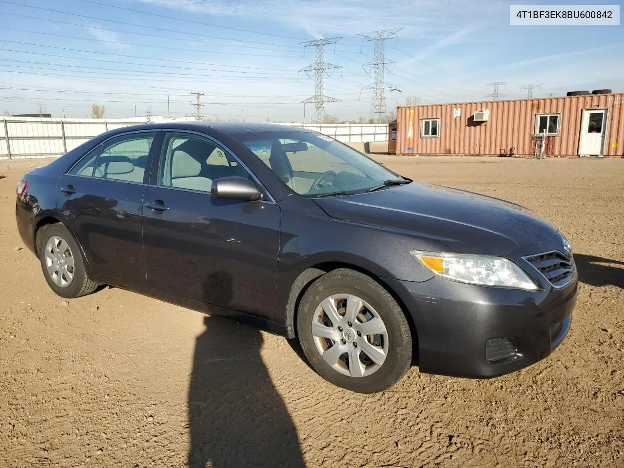 4T1BF3EK8BU600842 2011 Toyota Camry Base