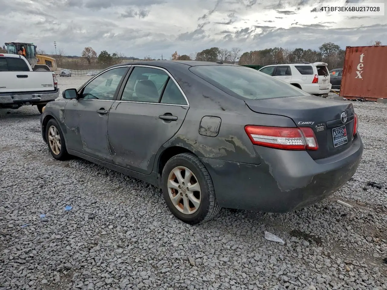 4T1BF3EK6BU217028 2011 Toyota Camry Base