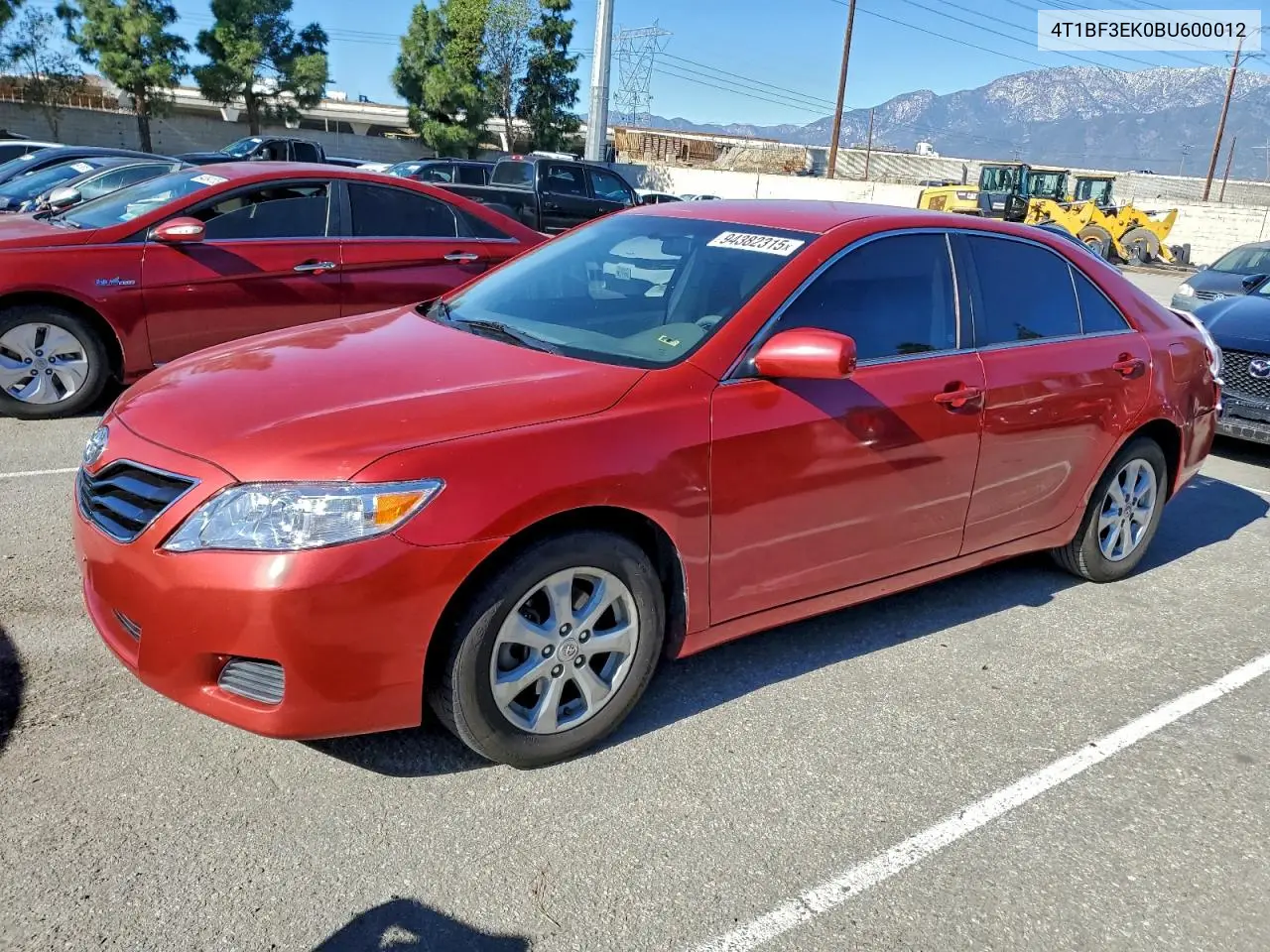 4T1BF3EK0BU600012 2011 Toyota Camry Base