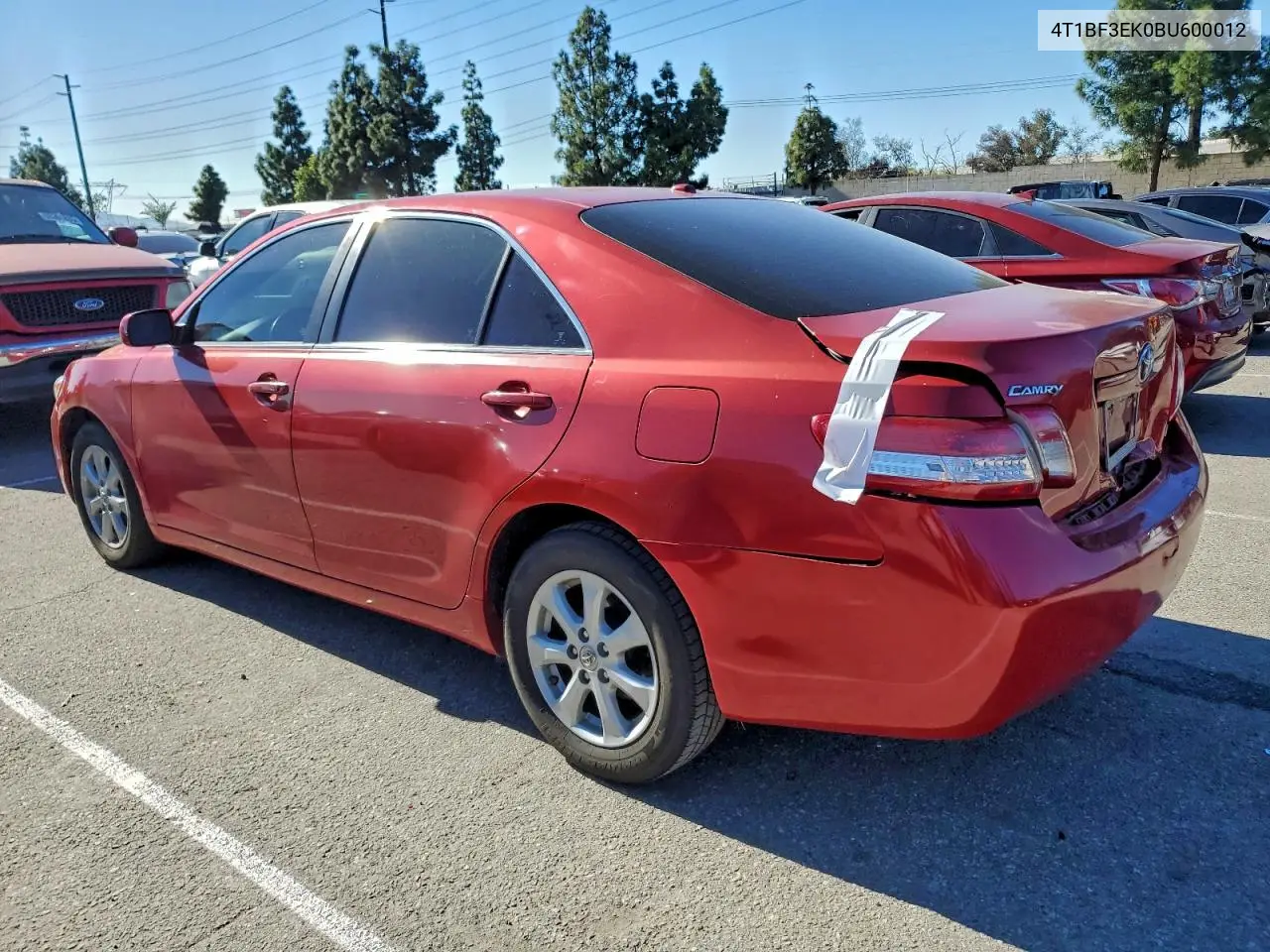 4T1BF3EK0BU600012 2011 Toyota Camry Base