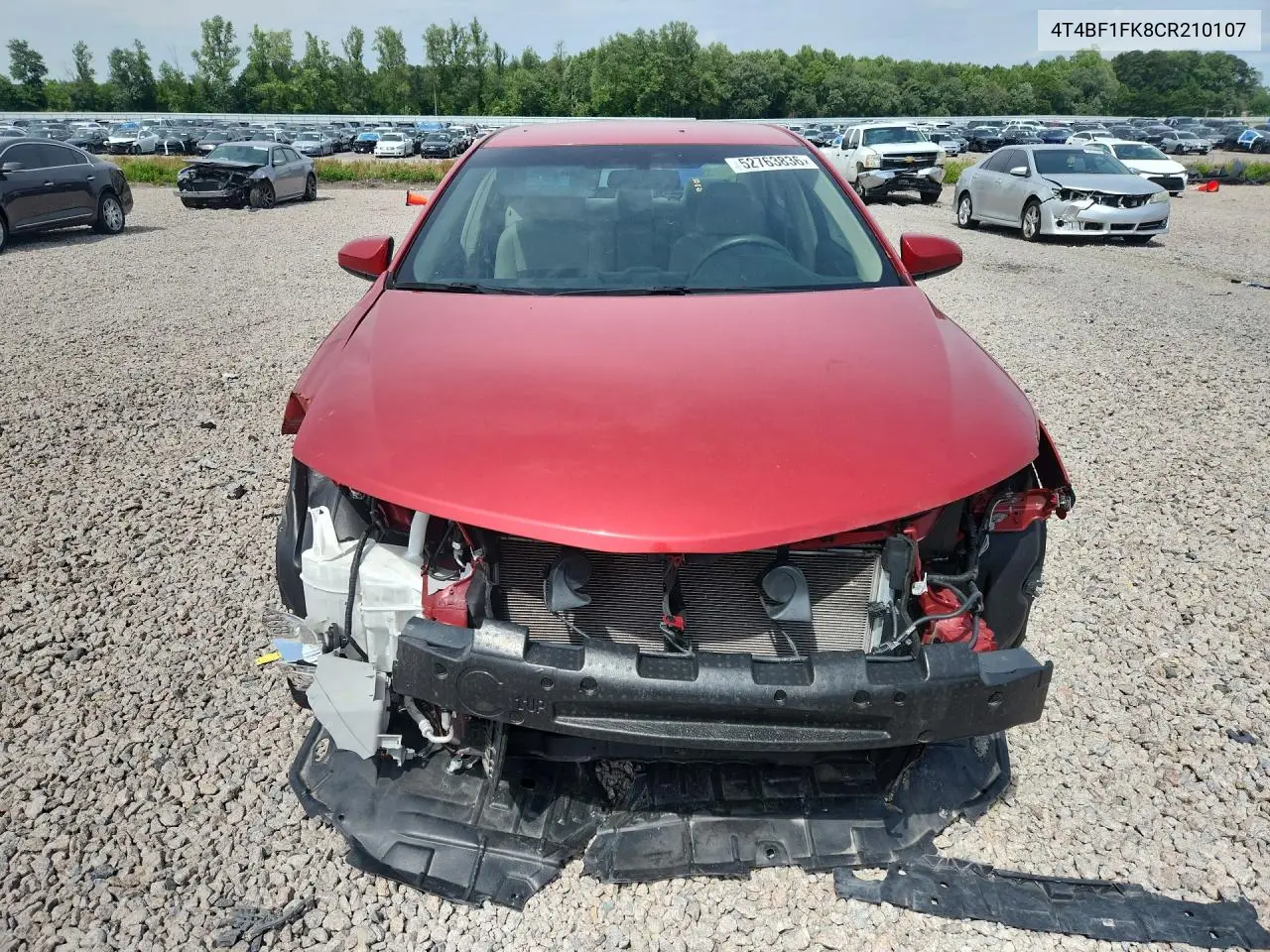4T4BF1FK8CR210107 2012 Toyota Camry Le