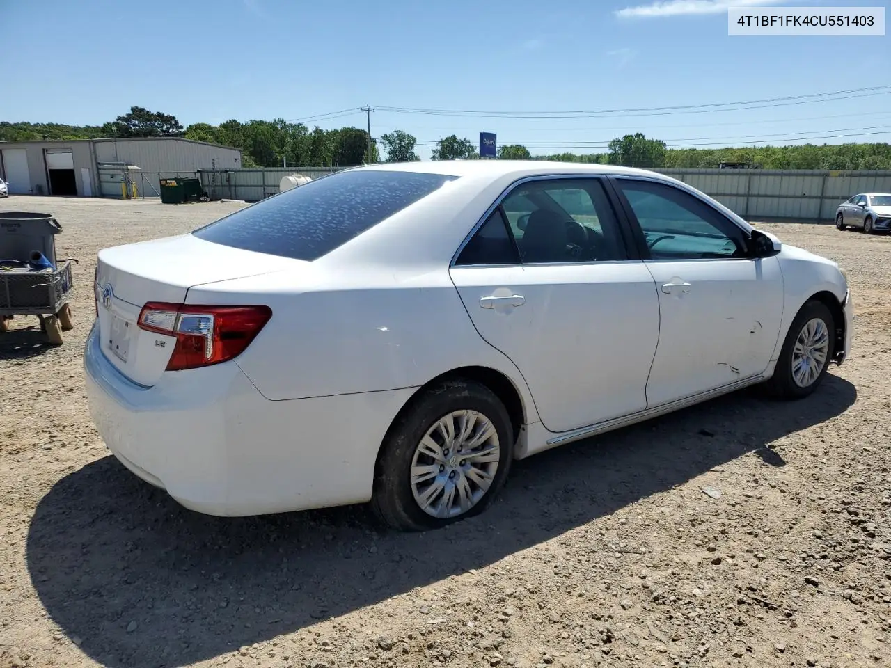 4T1BF1FK4CU551403 2012 Toyota Camry Base
