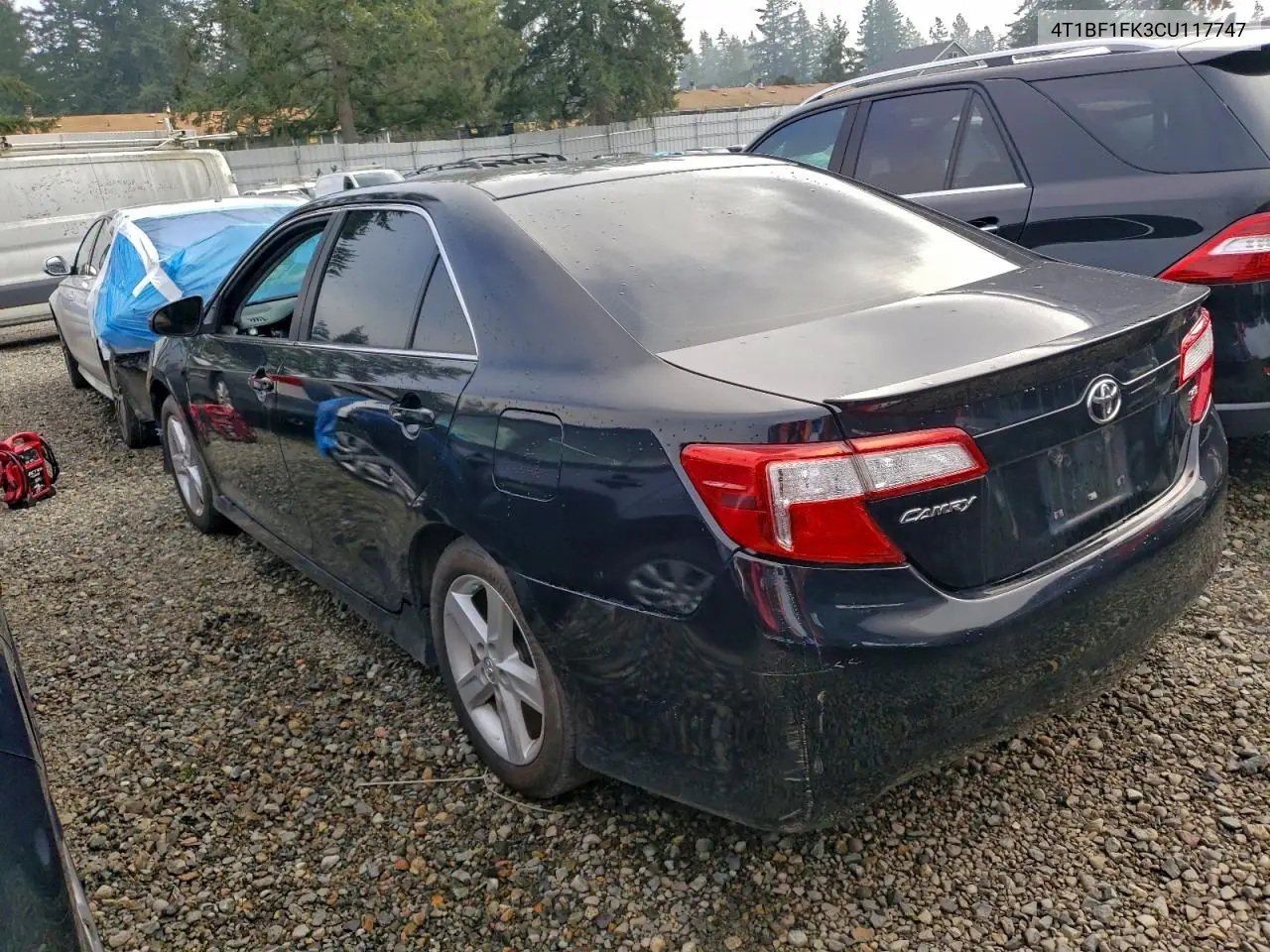 4T1BF1FK3CU117747 2012 Toyota Camry Base