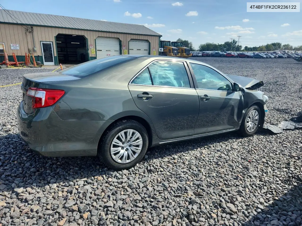 4T4BF1FK2CR236122 2012 Toyota Camry Base