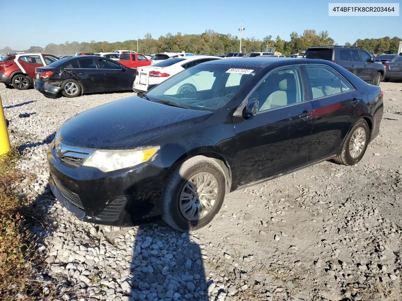 4T4BF1FK8CR203464 2012 Toyota Camry Base
