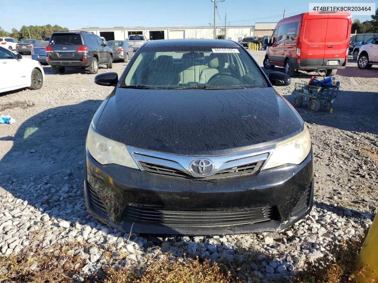 4T4BF1FK8CR203464 2012 Toyota Camry Base