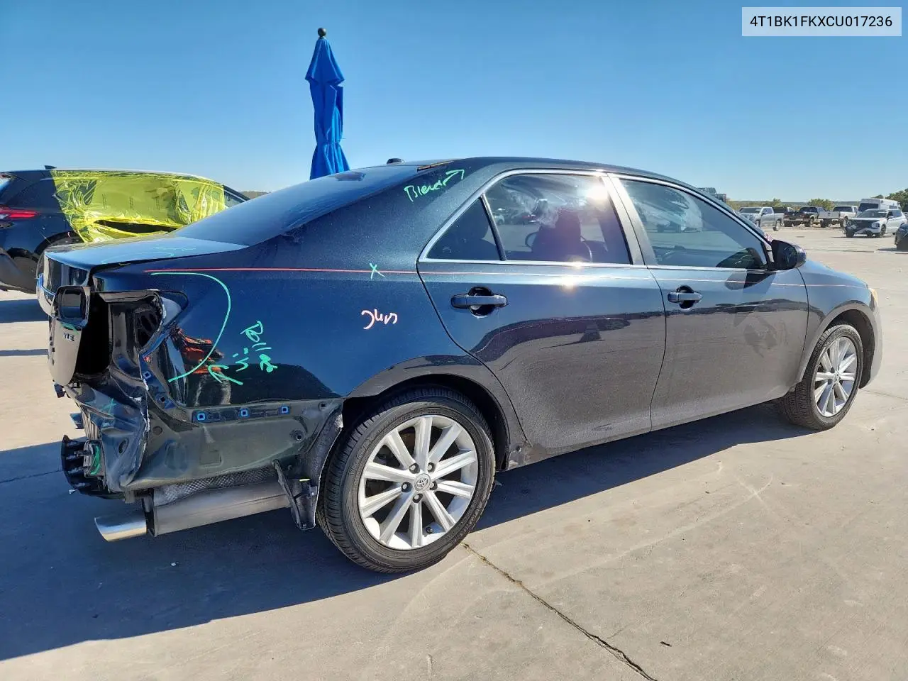 4T1BK1FKXCU017236 2012 Toyota Camry Se