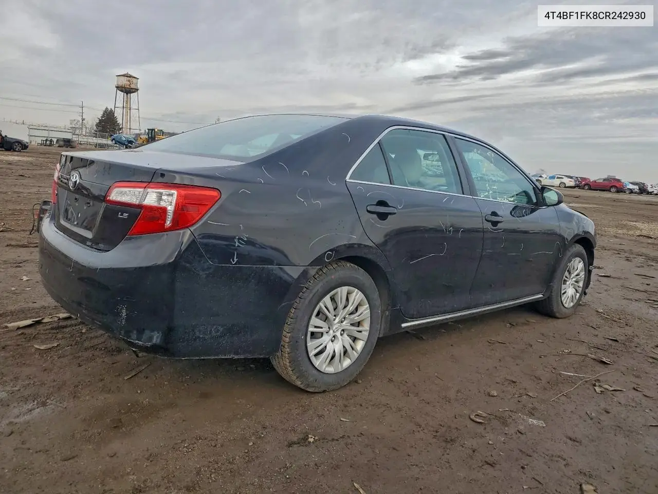 4T4BF1FK8CR242930 2012 Toyota Camry Base