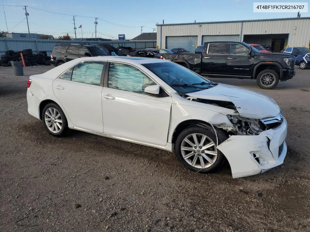 4T4BF1FK7CR216707 2012 Toyota Camry Base