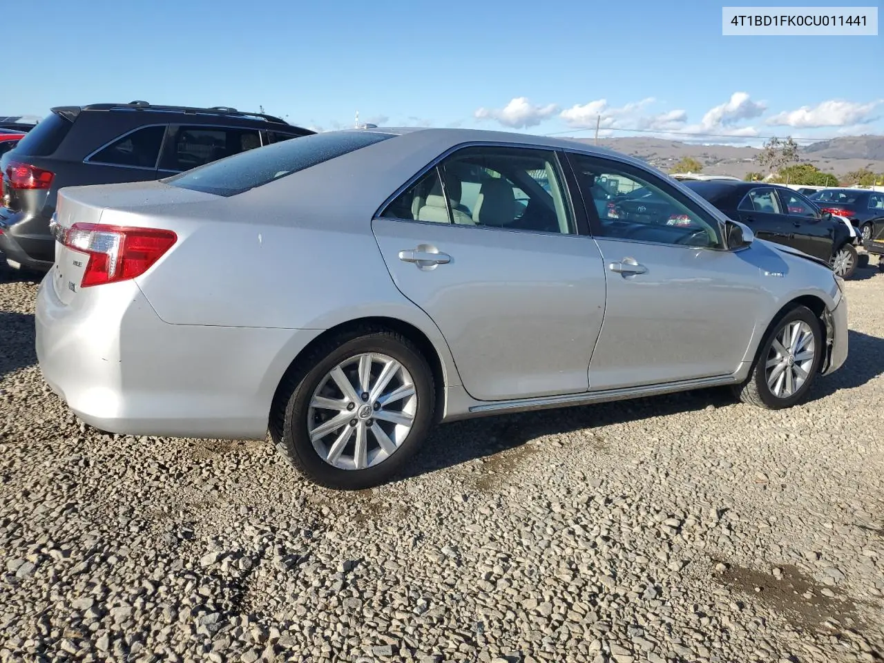 4T1BD1FK0CU011441 2012 Toyota Camry Hybrid
