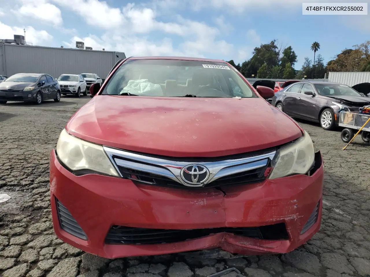 4T4BF1FKXCR255002 2012 Toyota Camry Base