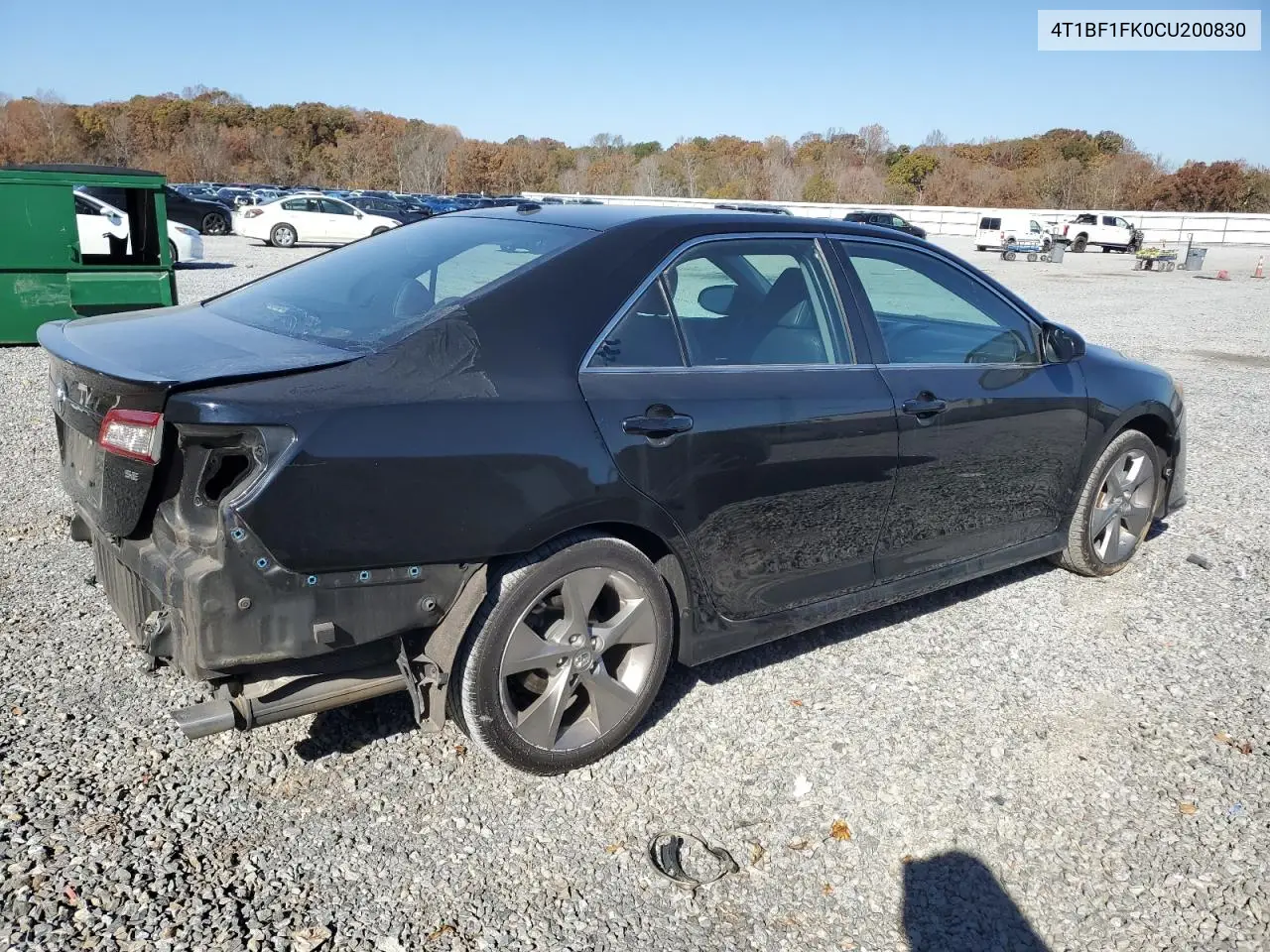 4T1BF1FK0CU200830 2012 Toyota Camry Base