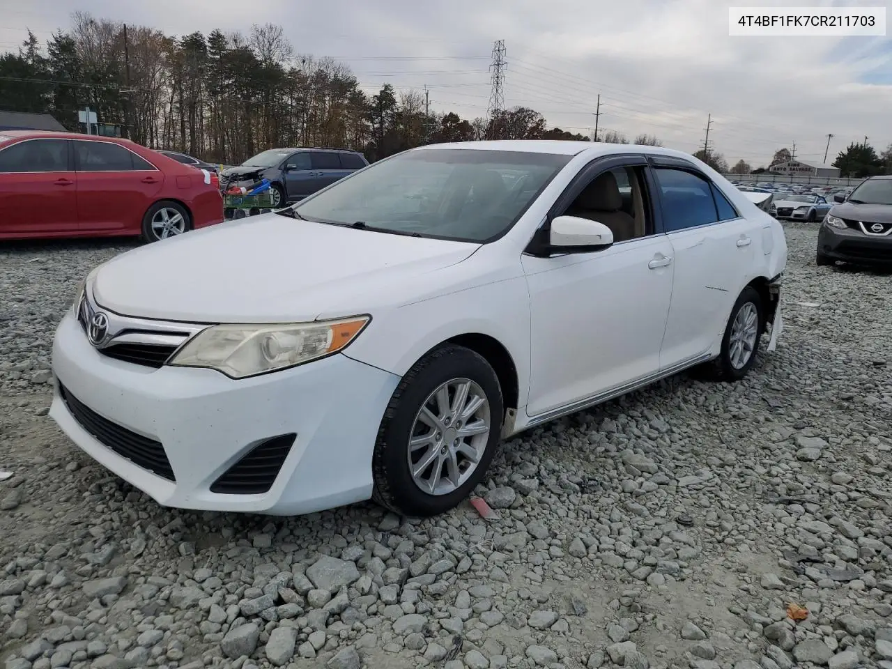 4T4BF1FK7CR211703 2012 Toyota Camry Base