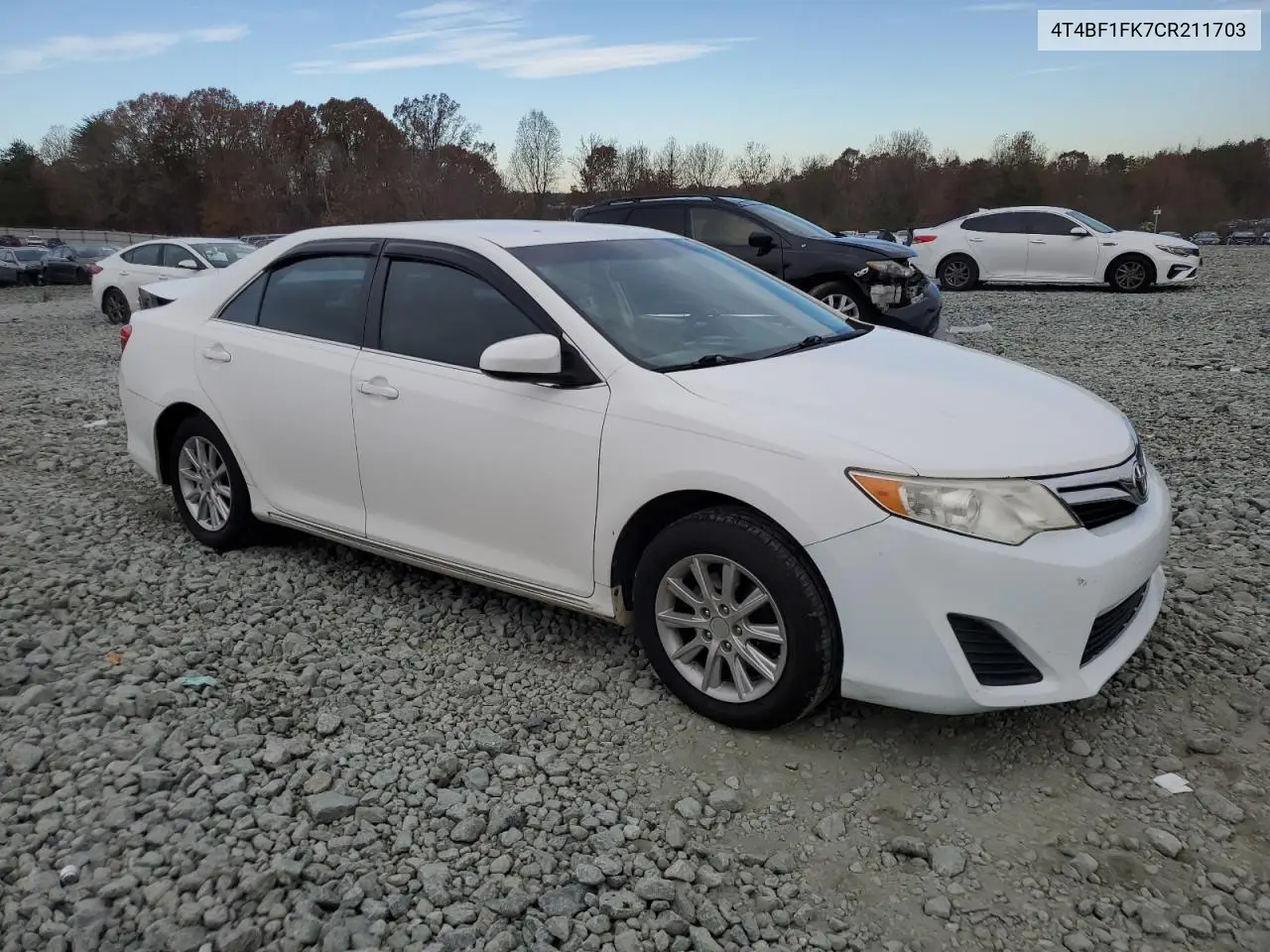 4T4BF1FK7CR211703 2012 Toyota Camry Base