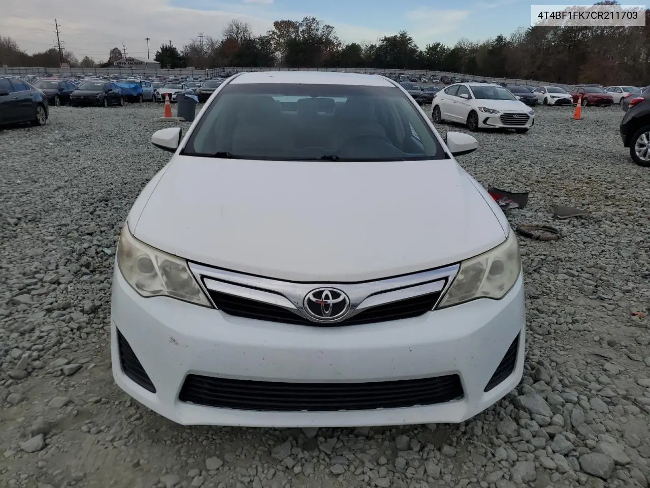 4T4BF1FK7CR211703 2012 Toyota Camry Base