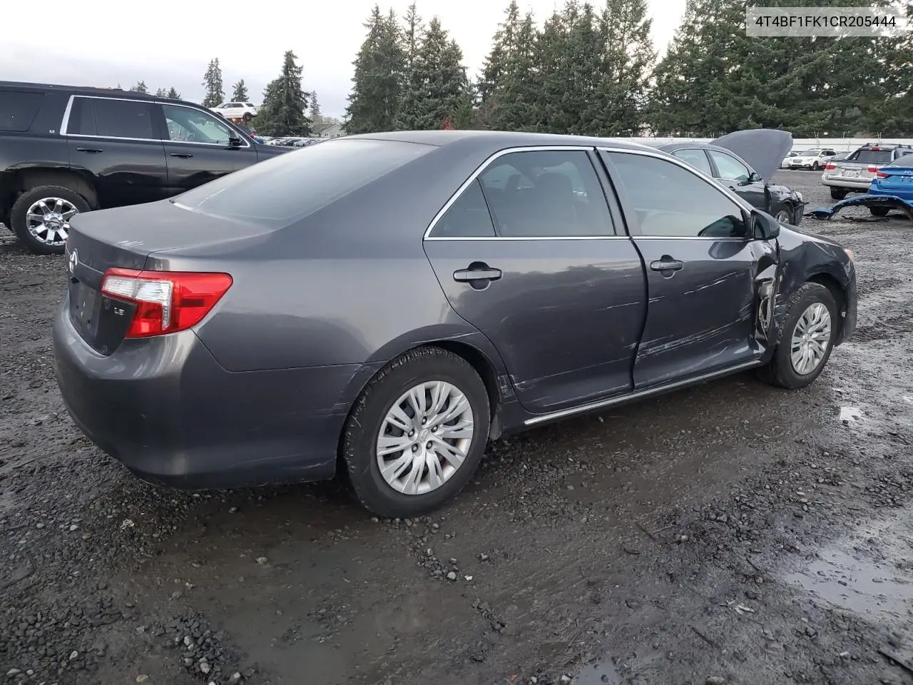 4T4BF1FK1CR205444 2012 Toyota Camry Base