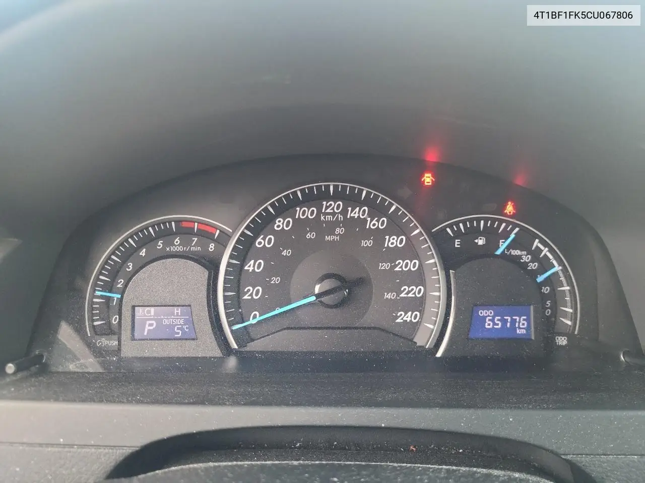 4T1BF1FK5CU067806 2012 Toyota Camry Base