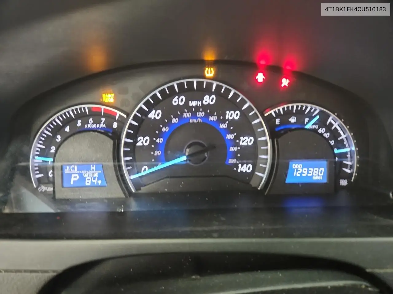 4T1BK1FK4CU510183 2012 Toyota Camry Se