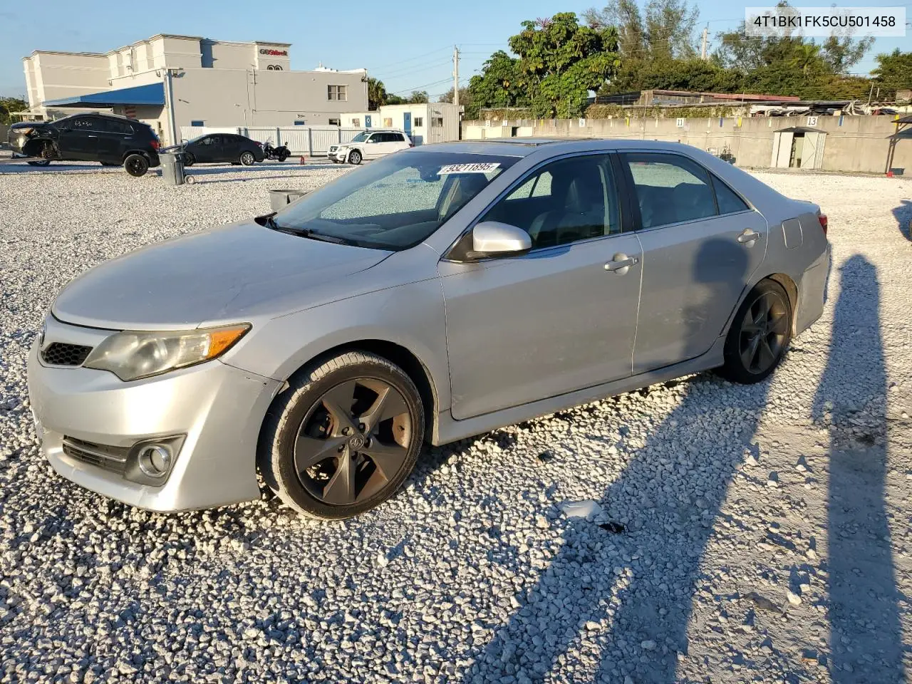4T1BK1FK5CU501458 2012 Toyota Camry Se