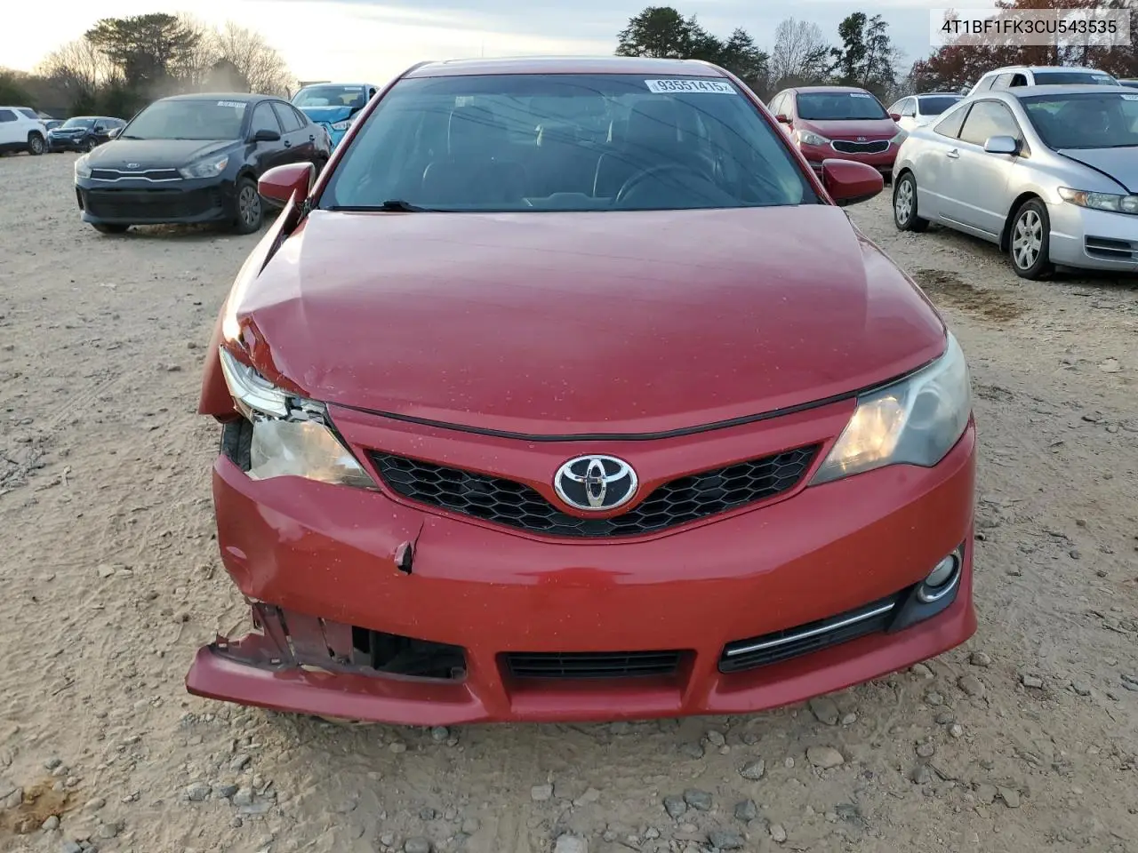 4T1BF1FK3CU543535 2012 Toyota Camry Base