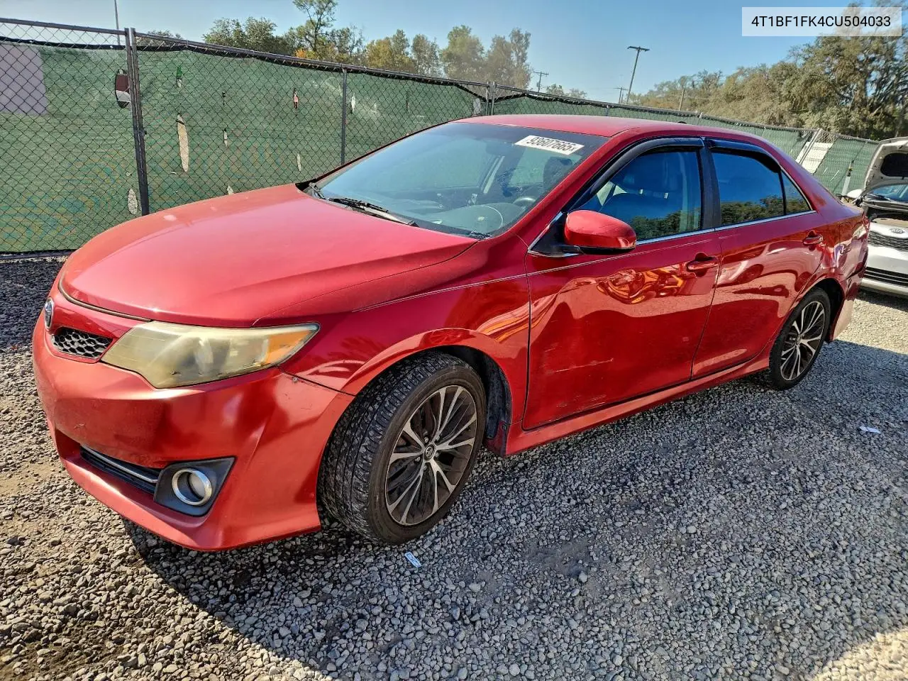 4T1BF1FK4CU504033 2012 Toyota Camry Base
