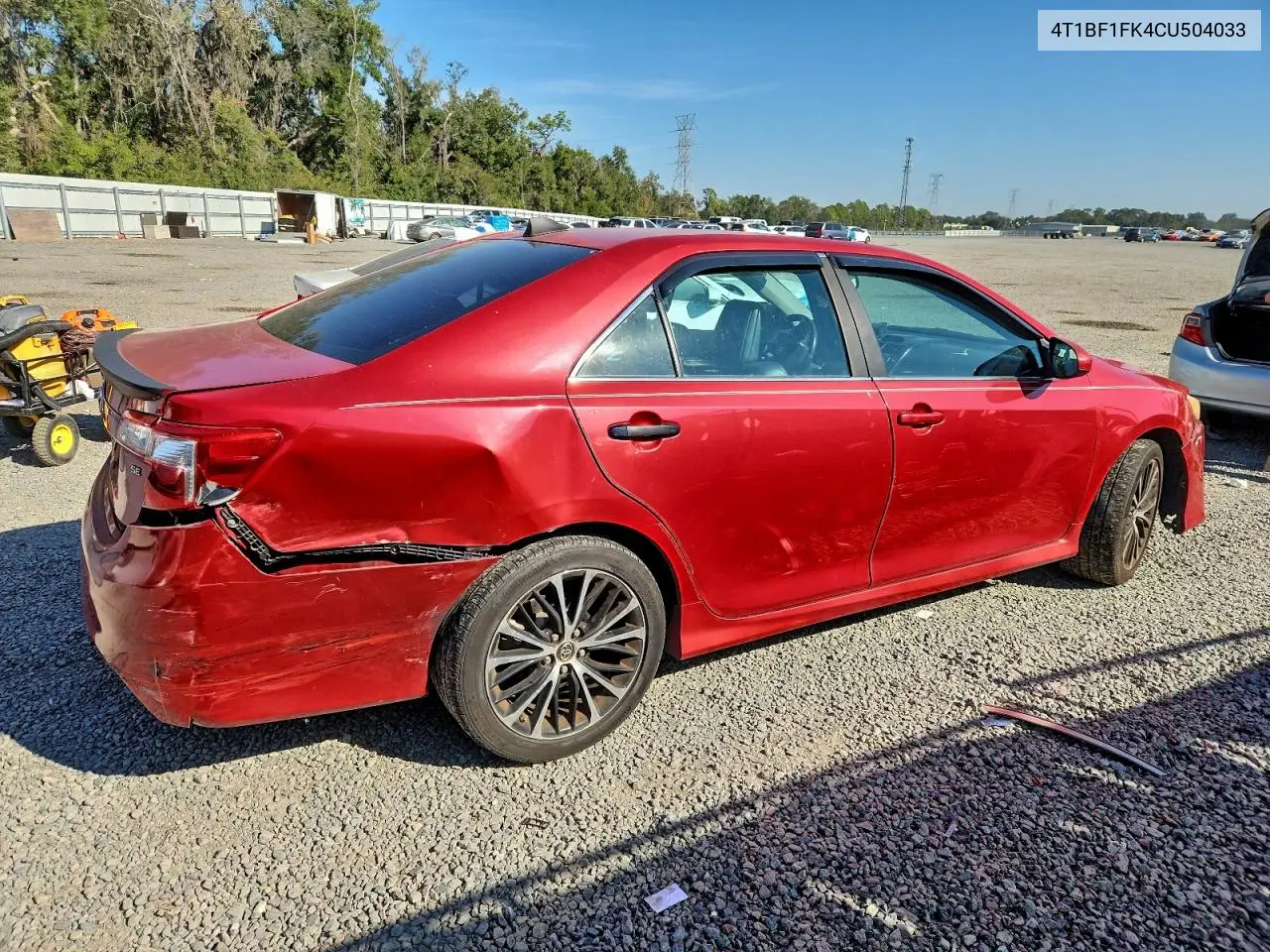 4T1BF1FK4CU504033 2012 Toyota Camry Base