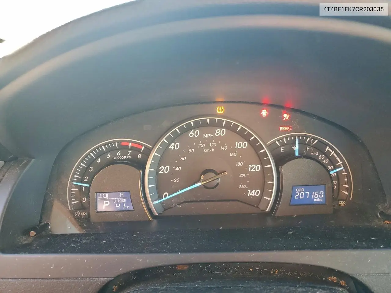 4T4BF1FK7CR203035 2012 Toyota Camry Base