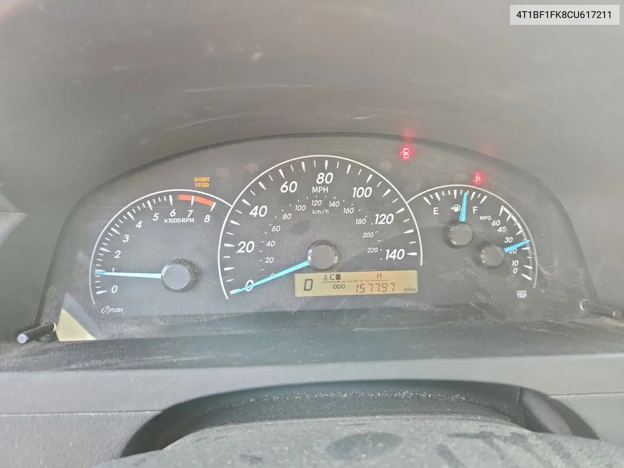4T1BF1FK8CU617211 2012 Toyota Camry Base