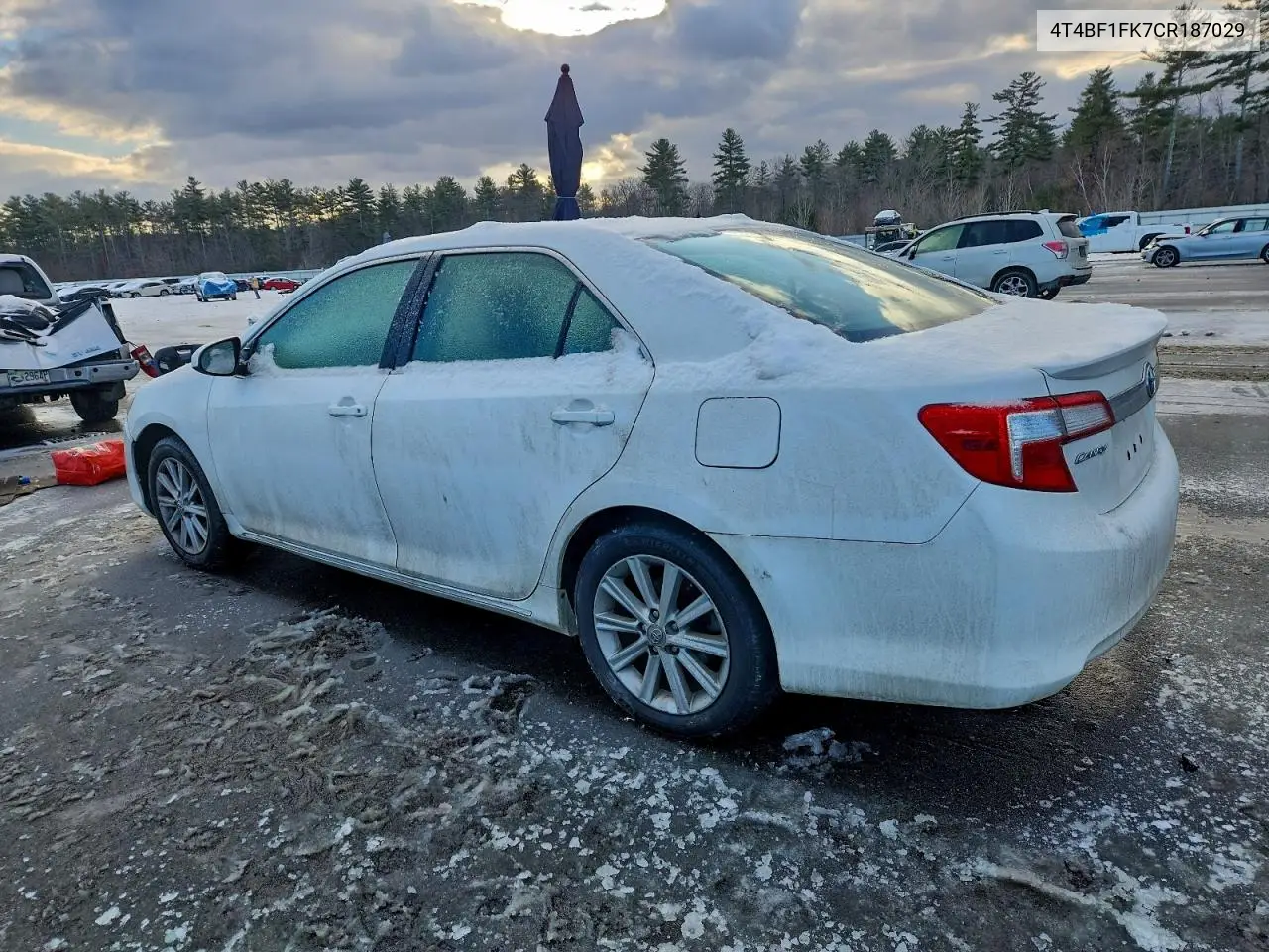 4T4BF1FK7CR187029 2012 Toyota Camry Base