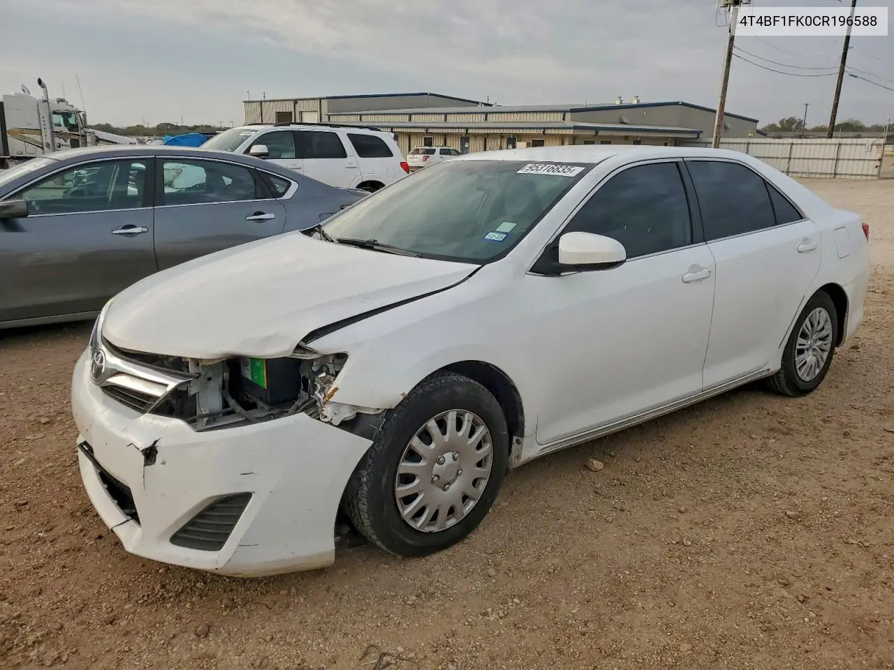 4T4BF1FK0CR196588 2012 Toyota Camry Base