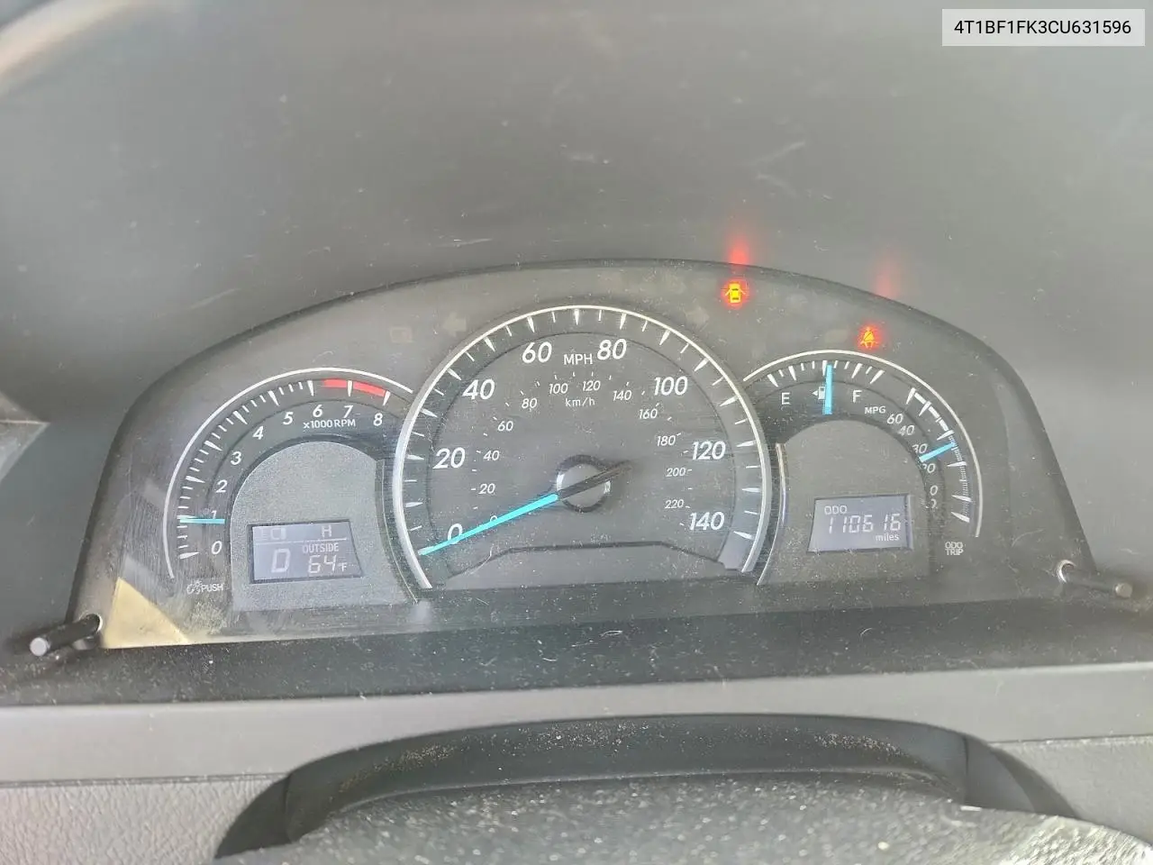 4T1BF1FK3CU631596 2012 Toyota Camry Base