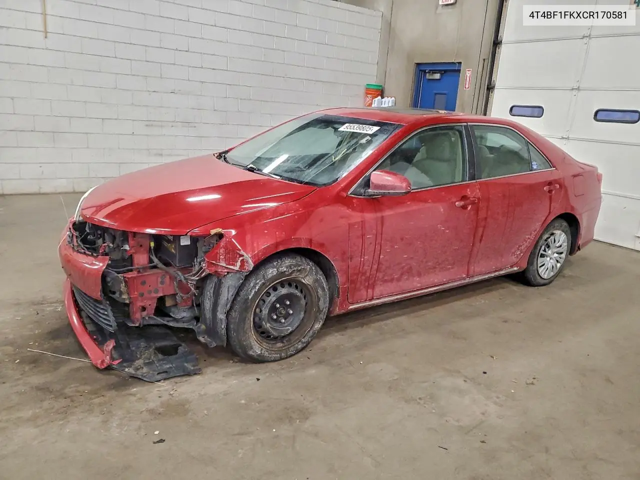 4T4BF1FKXCR170581 2012 Toyota Camry Base