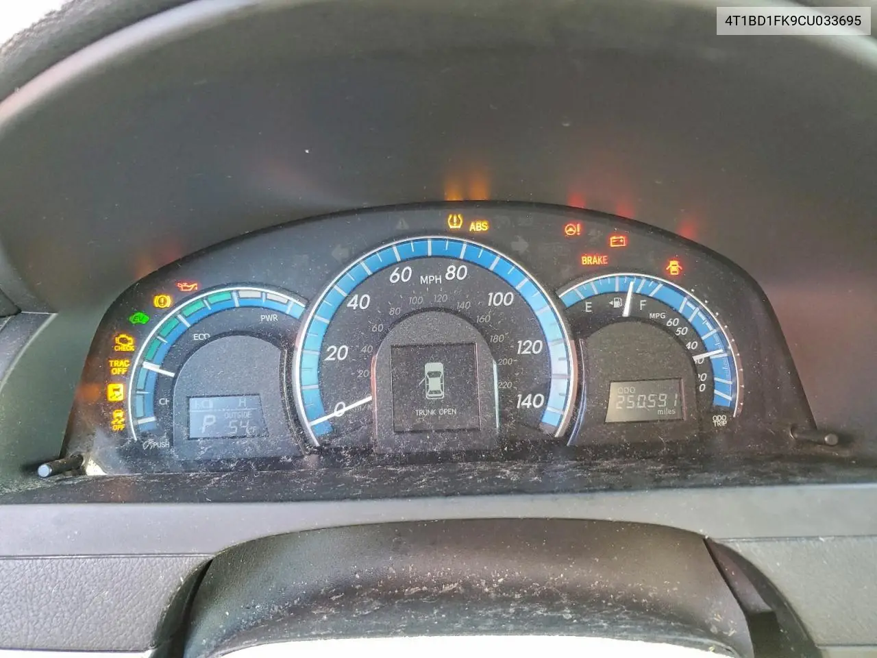 4T1BD1FK9CU033695 2012 Toyota Camry Hybrid