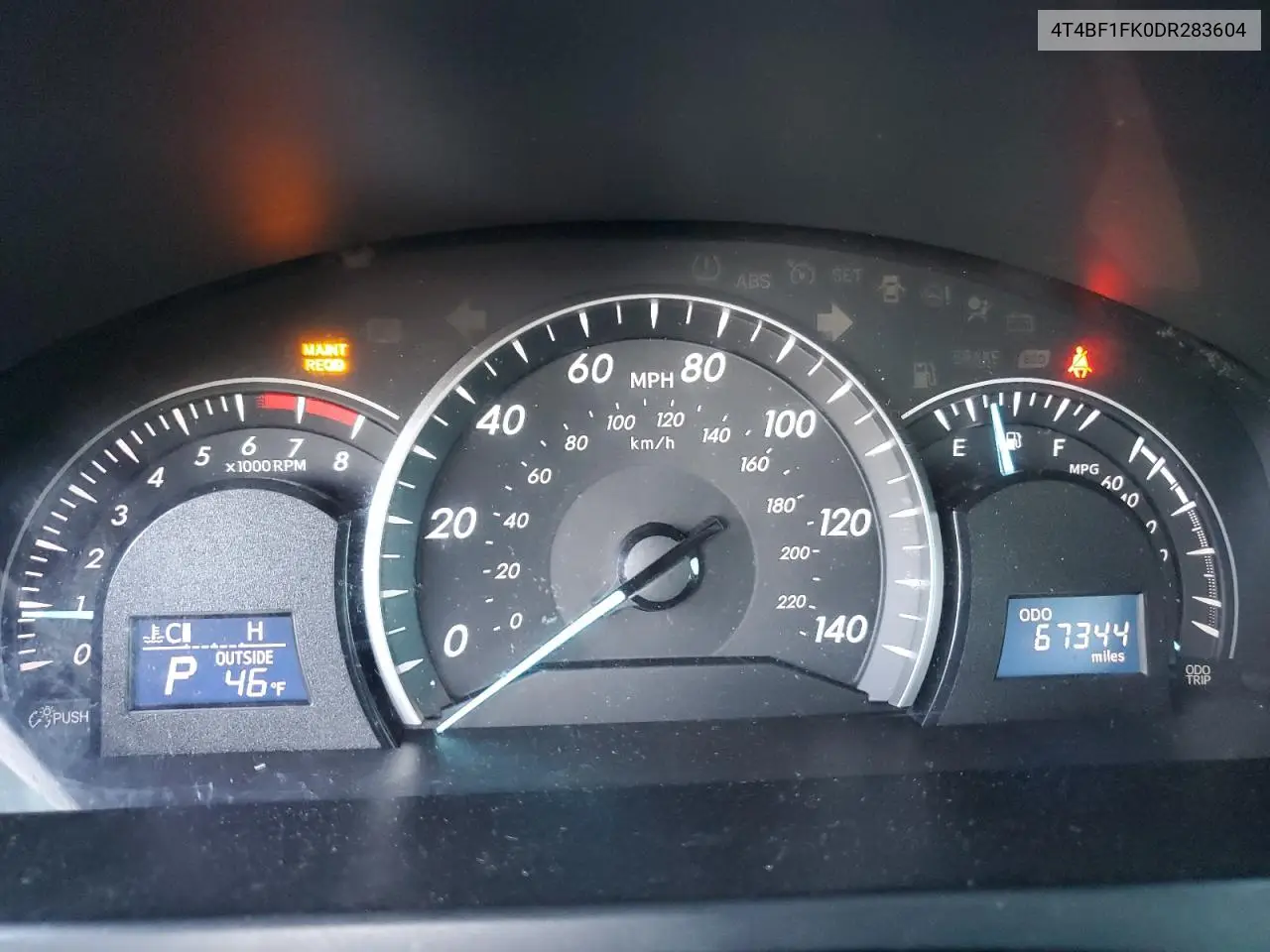 4T4BF1FK0DR283604 2013 Toyota Camry L