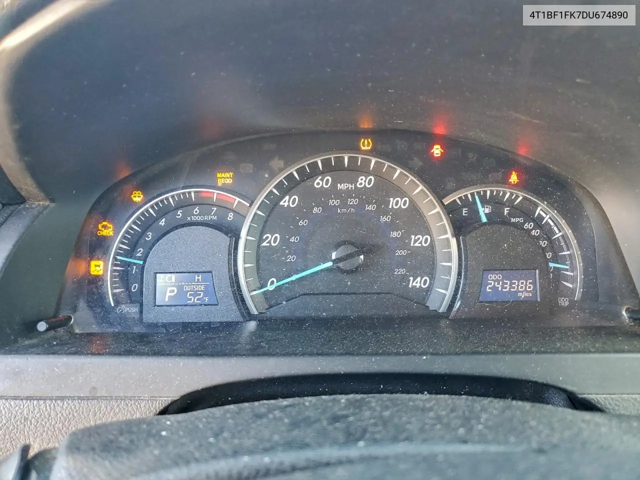 4T1BF1FK7DU674890 2013 Toyota Camry L