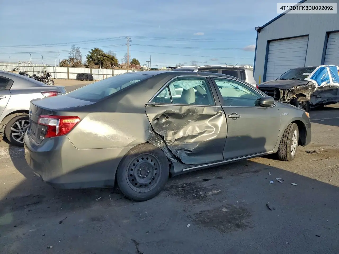 4T1BD1FK8DU092092 2013 Toyota Camry Hybrid