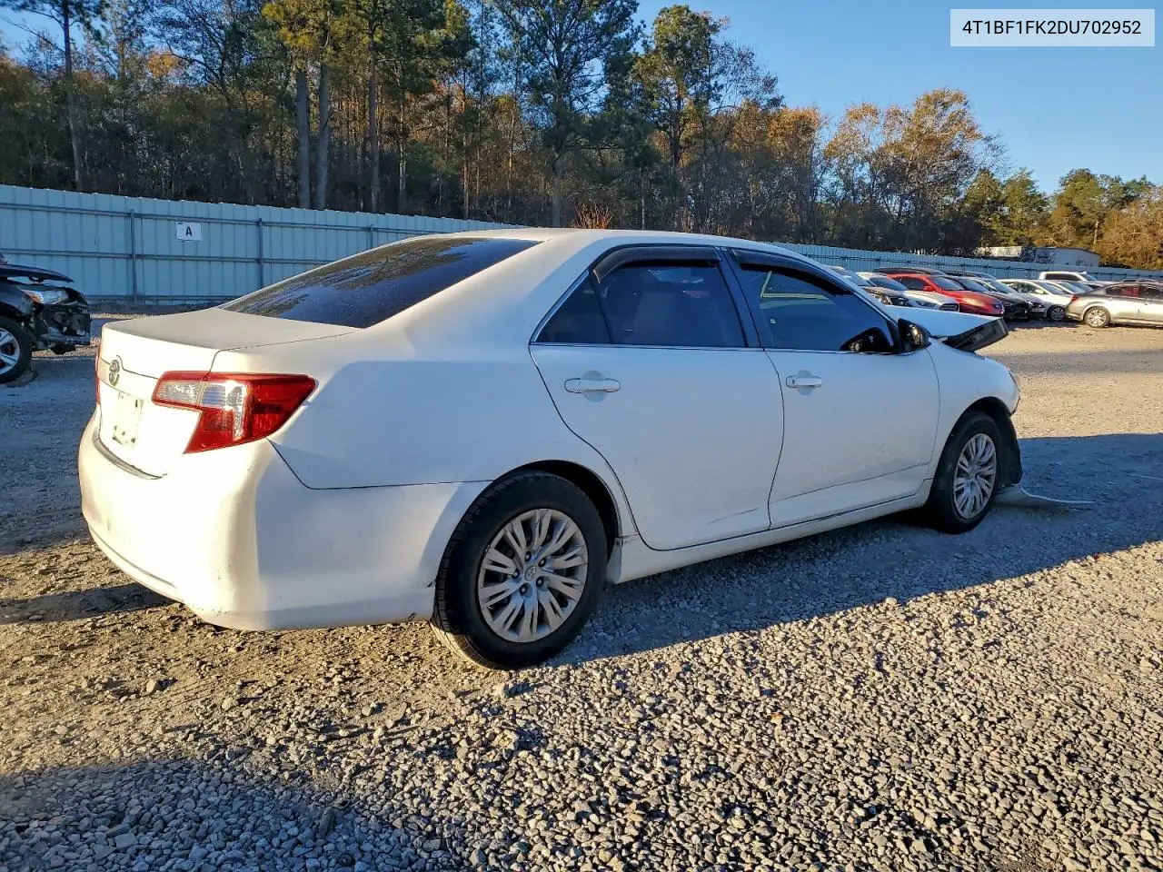 4T1BF1FK2DU702952 2013 Toyota Camry L