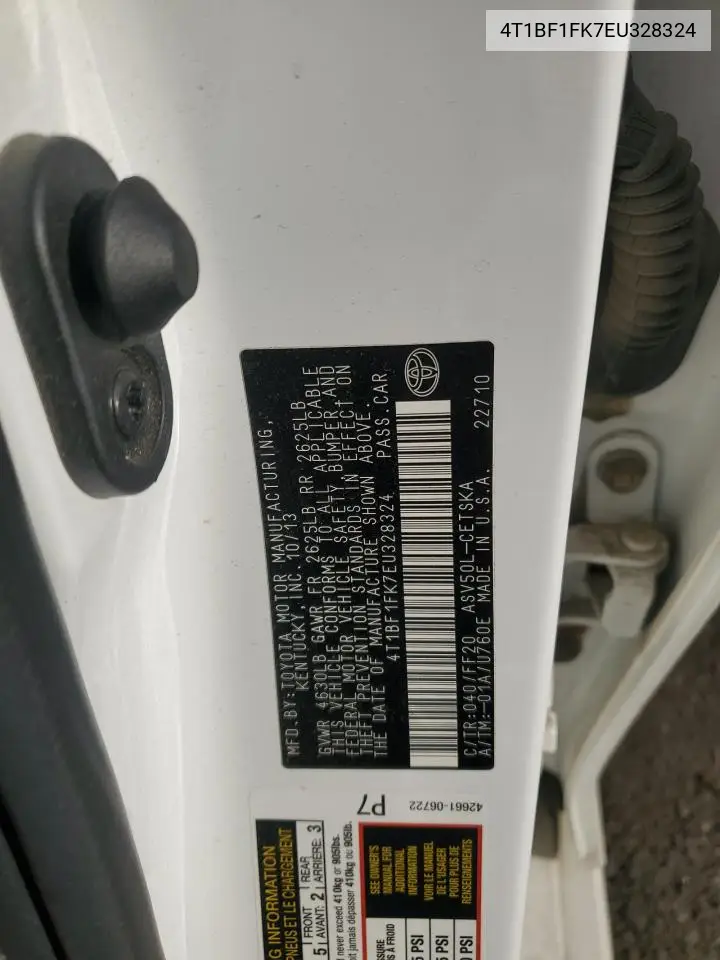 4T1BF1FK7EU328324 2014 Toyota Camry L