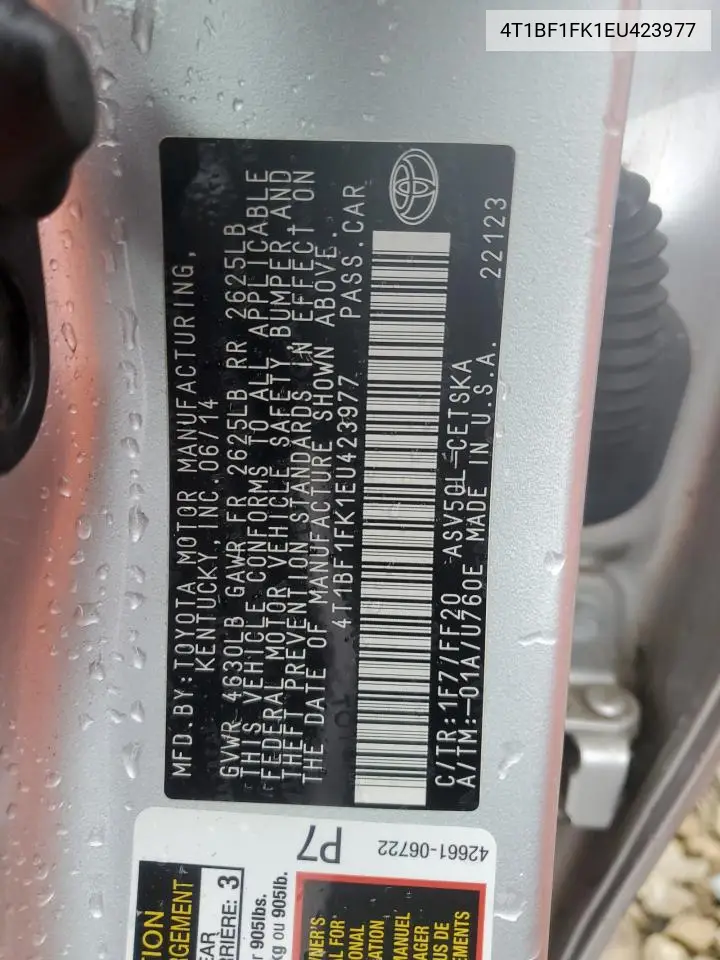 4T1BF1FK1EU423977 2014 Toyota Camry L